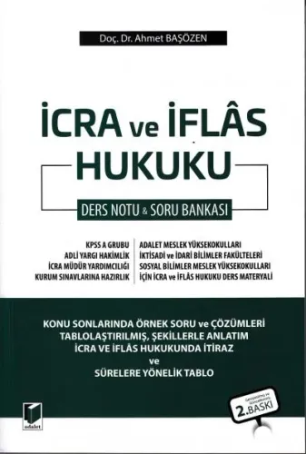 İcra ve İflas Hukuku Ders Notu % Soru Bankası