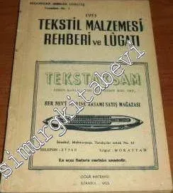 1955 Tekstil Malzemesi Rehberi ve Lugatı -        1955