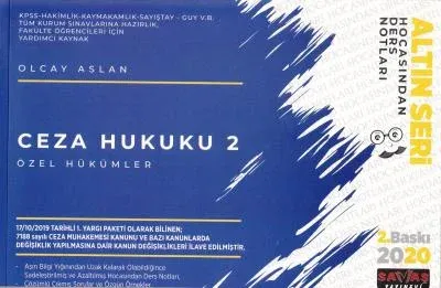 Ceza Hukuku 2 Özel Hükümler