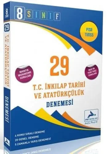 Paraf Yayınları 8. Sınıf T.C. İnkılap Tarihi ve Atatürkçülük 29 Deneme