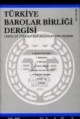 Türkiye Barolar Birliği Dergisi Sayı: 110 Ocak 2014