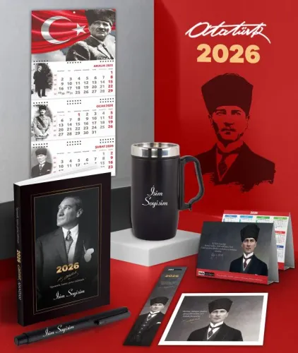Kişiye Özel 2026 Atatürk İstikbal Ajanda - Ayyıldız Duvar Takvimi - Ma