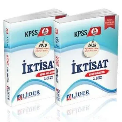 Lider KPSS A Grubu Iktisat Konu Anlatımlı Set 2018