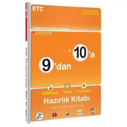Tonguç Akademi 9 dan 10 a Edebiyat Tarih Coğrafya Hazırlık Kitabı