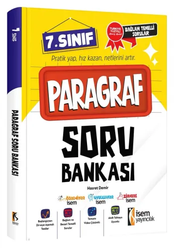 İSEM YAY. 7.SINIF PARAGRAF SORU BANKASI
