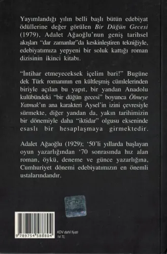Bir Düğün Gecesi Adalet Ağaoğlu Türkiye İş Bankası Kültür Yayınları %6