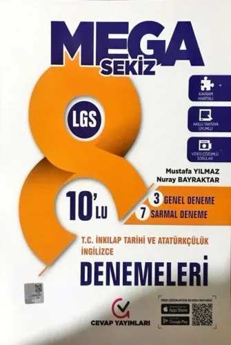 Cevap Yayınları 8. Sınıf LGS MEGA T.C. İnkılap Tarihi ve Atatürkçülük 10 lu Deneme