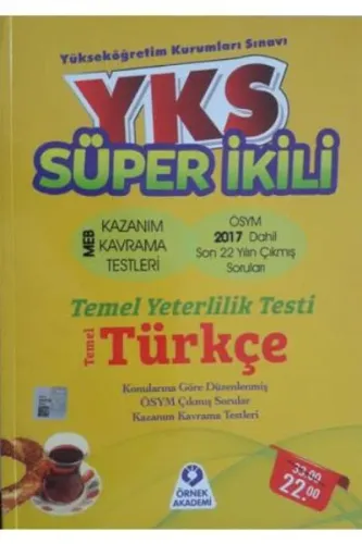 Örnek Akademi YKS TYT Süper İkili Türkçe Soru Bankası -KAMPANYA