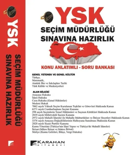 Karahan Yayınları YSK Seçim Müdürlüğü Sınavına Hazırlık Konu Anlatımlı Soru Bankası
