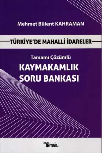 Türkiye'de Mahalli İdareler Kaymakamlık Soru Bankası
