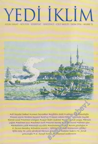 Yedi İklim: Edebiyat, Kültür, Sanat Aylık Dergisi  - 55  8    Ekim