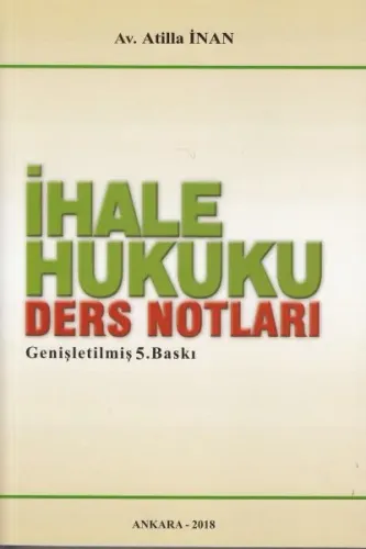 İhale Hukuku Ders Notları