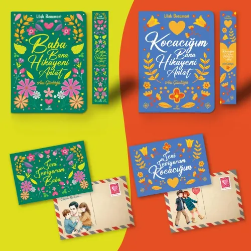 Baba Bize Hikayeni Anlat Seti - Ayraç ve Kartpostal İlaveli - Halkkita