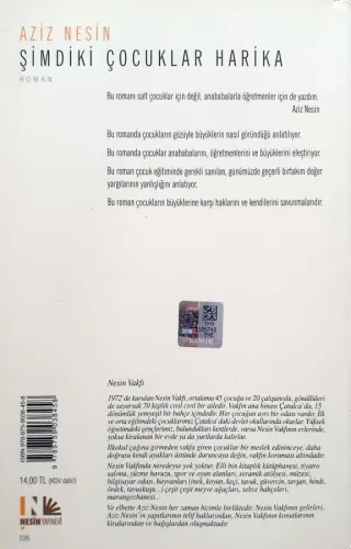 Şimdiki Çocuklar Harika Aziz Nesin Nesin Yayınevi