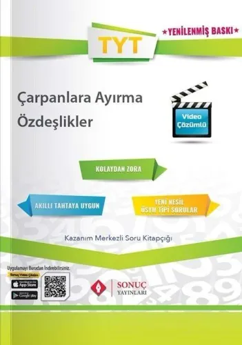Sonuç Yayınları TYT Çarpanlara Ayırma Özdeşlikler Yenilenmiş Baskı