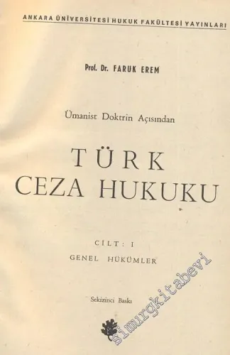 Türk Ceza Hukuku 1: Genel Hükümler -