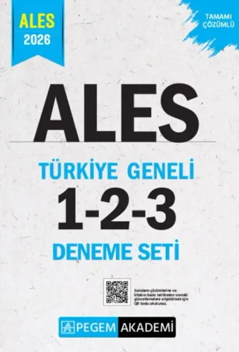 Pegem Yayınları 2026 ALES Tamamı Çözümlü Türkiye Geneli 1-2-3 Deneme S