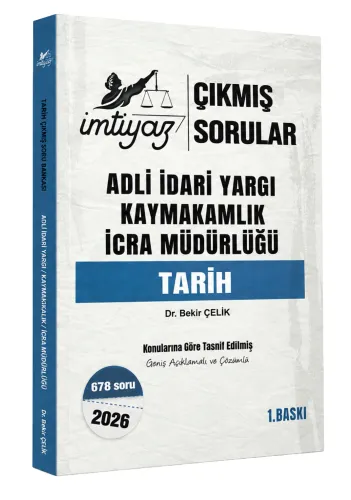 İmtiyaz Yayıncılık Adli İdari Hakimlik Kaymakamlık Tarih Çıkmış Sorular