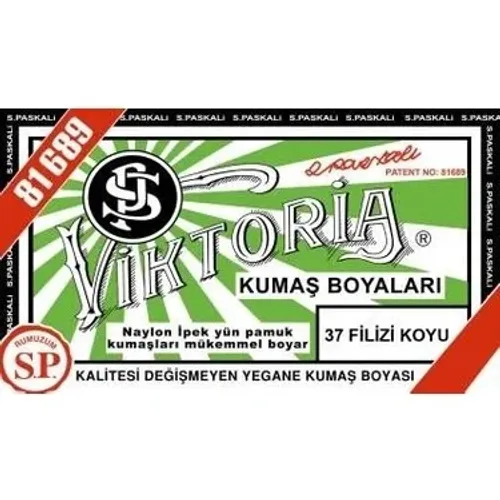 VİKTORİA TOZ KUMAŞ BOYASI FİLİZİ KOYU 37