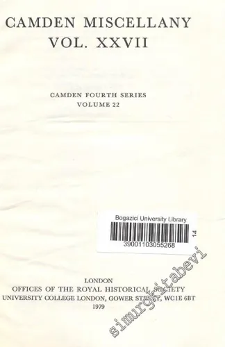 Camden Miscellany Vol. 27 -