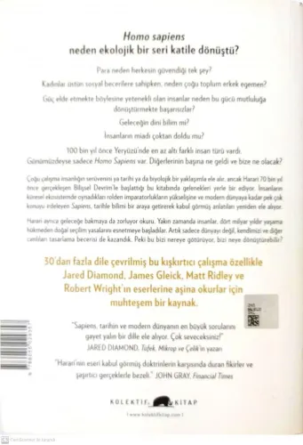 Hayvanlardan Tanrılara Sapiens İnsan Türünün Kısa Bir Tarihi Yuval Noa