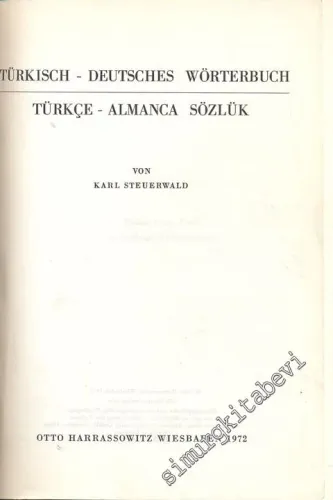 Türkçe - Almanca Sözlük = Türkisch - Deutsches Wörterbuch -