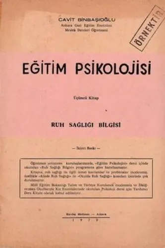 Eğitim Psikolojisi / Ruh Sağlığı Bilgisi