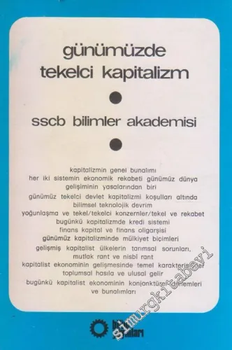 Günümüzde Tekelci Kapitalizm -