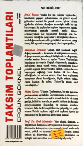 Taksim Toplantıları & Türkiye'de Bir Demokrasi Hareketi Ergun Göknel P