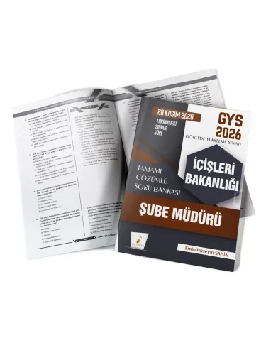 GYS 2026 İçişleri Bakanlığı Şube Müdürü Tamamı Çözümlü Soru Bankası GYS 2026 İçişleri Bakanlığı Şube Müdürü Tamamı Çözümlü Soru Bankası