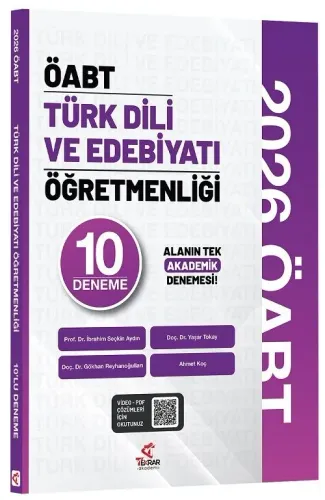 Tekrar Akademi 2026 ÖABT MEB-AGS Türk Dili ve Edebiyatı Öğretmenliği 10 Deneme Çözümlü