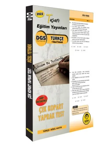 2022 DGS Türkçe Sözel Yetenek Çek Kopar Yaprak Test