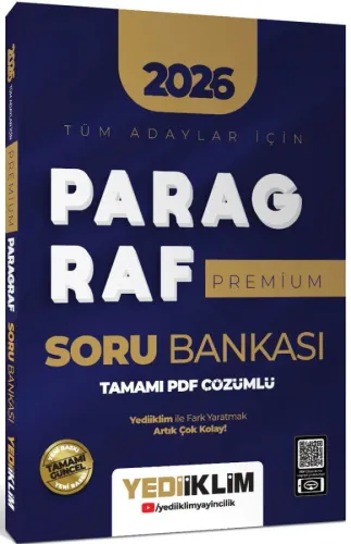 Yediiklim Yayınları 2026 Tüm Adaylar İçin Paragraf Premium Tamamı PDF 