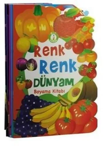 Renk Renk Dünyam Boyama Kitabı - Şekilli Kesim (5 Kitap)