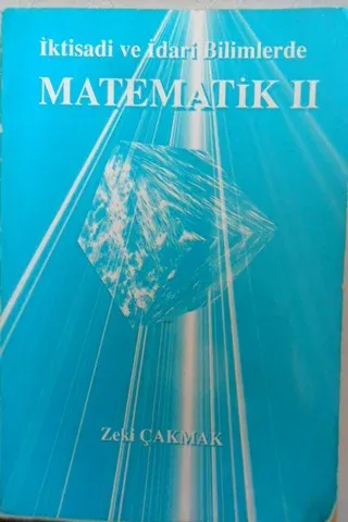 İktisadi Ve İdari Bilimlerde Matematik II
