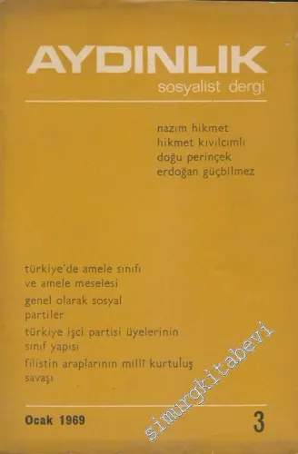 Aydınlık Aylık Sosyalist Dergi - Sayı: 3 - Ocak  1969