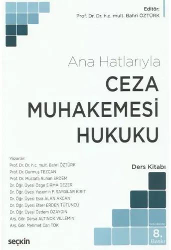 Ceza Muhakemesi Hukuku Ders Kitabı