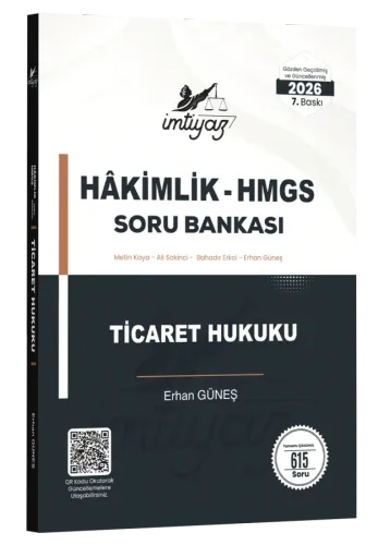 İMTİYAZ 2026 HMGS Hakimlik Ticaret Hukuku Soru Bankası