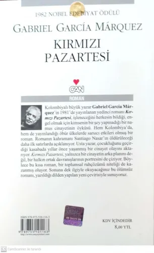 Kırmızı Pazartesi Gabriel Garcia Marquez Can Yayınları