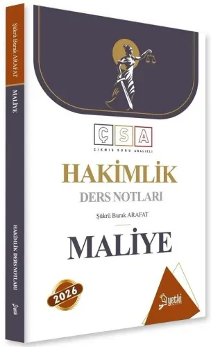 Yetki Yayınları 2026 Hakimlik Maliye Ders Notları