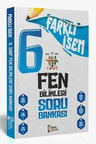 İsem Yayıncılık 2024 Farklı İsem 6.Sınıf Fen Bilimleri Soru Bankası