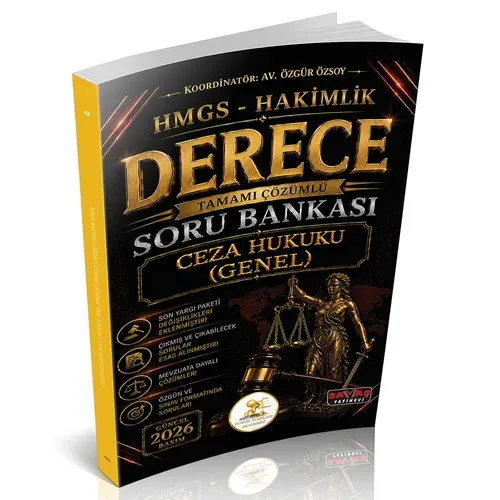HUKAL HMGS-Hakimlik Derece Ceza Hukuku Genel Hükümler