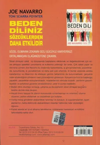Beden Diliniz Sözcüklerden Daha Etkilidir Joe Navarro Alfa Yayınları %
