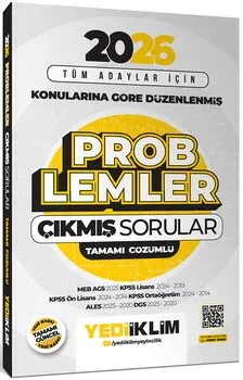 YEDİİKLİM 2026 TÜM ADAYLAR İÇİN PROBLEMLER KONULARINA GÖRE DÜZENLENMİŞ
