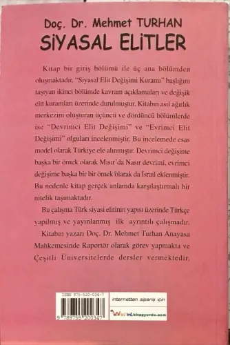 Siyasal Elitler Doç. Dr. Mehmet Turhan Gündoğan Yayınları