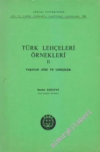Türk Lehçeleri Örnekleri 2: Yaşayan Ağız ve Lehçeler -        1972