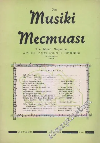 İleri Musiki Mecmuası Aylık Müzikoloji Dergisi  - Sayı: 235    Yıl: 20  Haziran