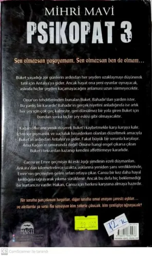 Psikopat 3 (Ciltli) Mihri Mavi Martı Yayınevi