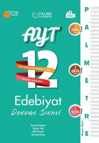 Palme 2022 Palmetre AYT Edebiyat 12 Deneme Sınavı