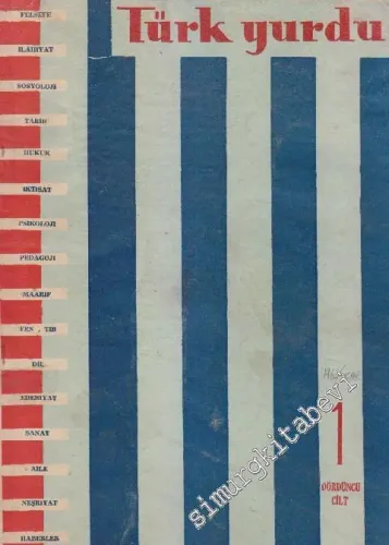 Türk Yurdu Dergisi - Sayı: 1  1  54  Ocak
